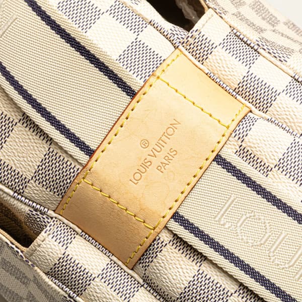 Pre-owned Louis Vuitton Damier Azur Naviglio White