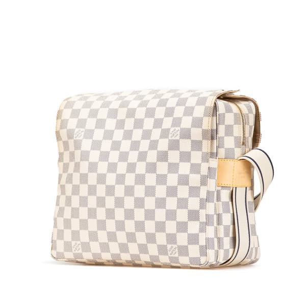 Pre-owned Louis Vuitton Damier Azur Naviglio White