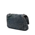 Miniatyrbild 2 av 10: Pre-owned Chanel Large Embroidered Denim Camellia Flap Blue