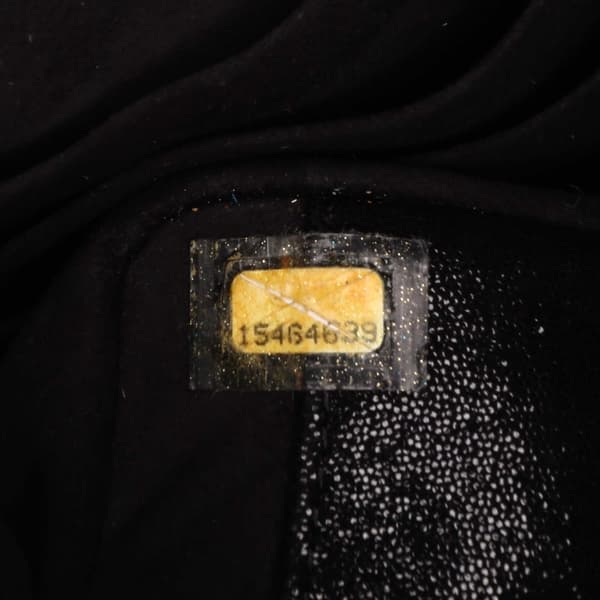 Pre-owned Chanel Iridescent Caviar Crystal CC Wallet On Chain Black