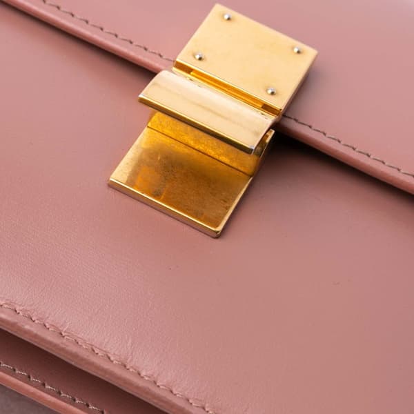 Pre-owned Celine Teen Calfskin Classic Box Pink