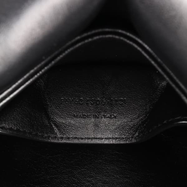 Pre-owned Saint Laurent Small Canvas Striped Solferino Satchel In Box Black