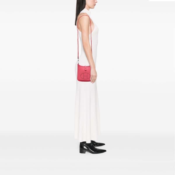 Pre-owned Hermès Clemence Evelyne TPM Pink