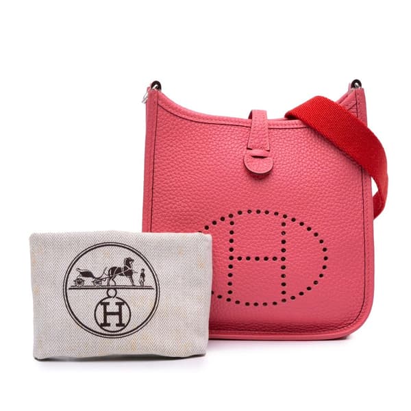 Pre-owned Hermès Clemence Evelyne TPM Pink