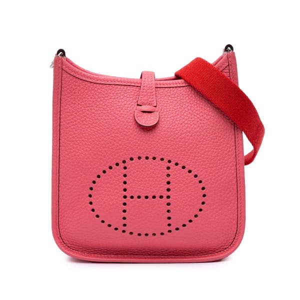 Pre-owned Hermès Clemence Evelyne TPM Pink
