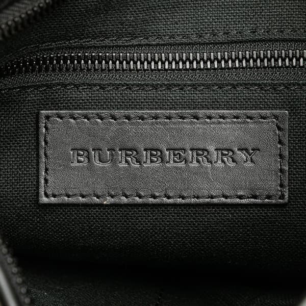Pre-owned Burberry Haymarket Check Coated Canvas Crossbody Brown