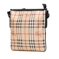 Miniatyrbilde 2 av 10: Pre-owned Burberry Haymarket Check Coated Canvas Crossbody Brown