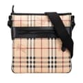 Miniatyrbilde 1 av 10: Pre-owned Burberry Haymarket Check Coated Canvas Crossbody Brown
