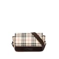 Miniatyrbild 1 av 10: Pre-owned Burberry House Check Canvas Flap Crossbody Brown