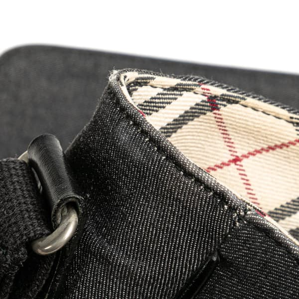 Pre-owned Burberry Nova Check Canvas and Denim Crossbody Brown