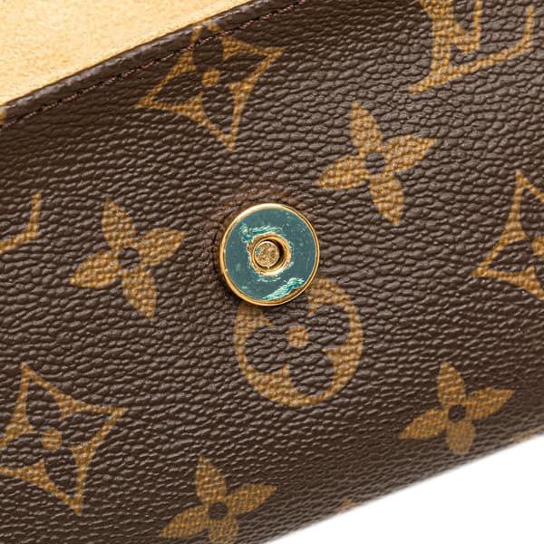 Pre-owned Louis Vuitton Monogram Pochette Twin PM Brown