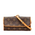Miniatyrbild 1 av 10: Pre-owned Louis Vuitton Monogram Pochette Twin PM Brown