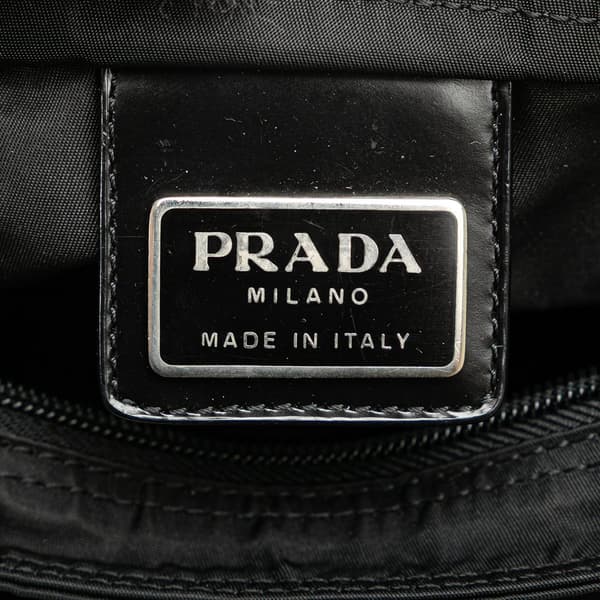 Pre-owned Prada Tessuto Zip Top Crossbody Black