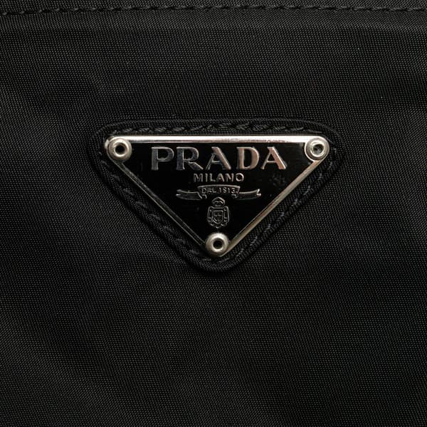 Pre-owned Prada Tessuto Zip Top Crossbody Black