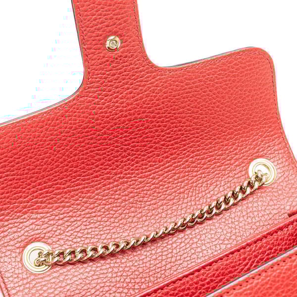 Pre-owned Gucci Small Dollar Calfskin Interlocking G Crossbody Red