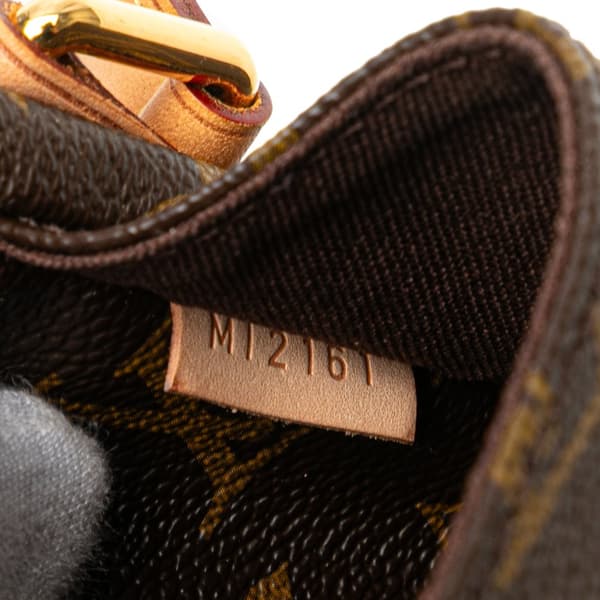 Pre-owned Louis Vuitton Monogram Menilmontant PM Brown