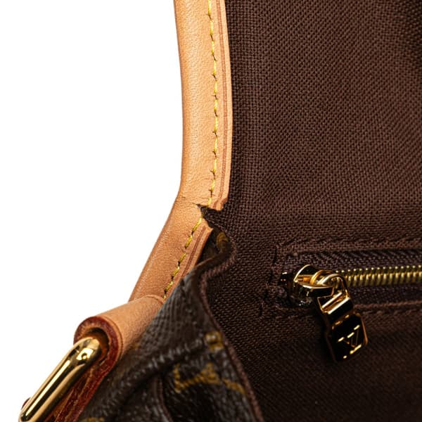 Pre-owned Louis Vuitton Monogram Menilmontant PM Brown
