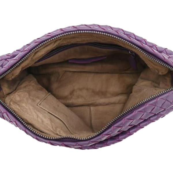 Pre-owned Bottega Veneta Nappa Intrecciato Crossbody Purple
