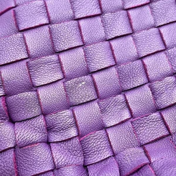 Pre-owned Bottega Veneta Nappa Intrecciato Crossbody Purple