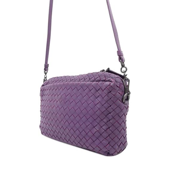 Pre-owned Bottega Veneta Nappa Intrecciato Crossbody Purple