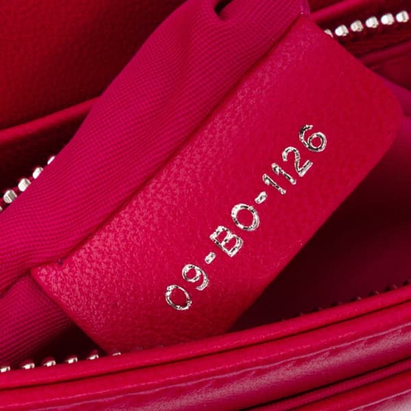 Pre-owned Dior Leather Patch Embroidered Diorama Wallet On Chain Pink