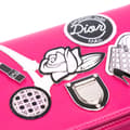 Miniatyrbild 7 av 10: Pre-owned Dior Leather Patch Embroidered Diorama Wallet On Chain Pink