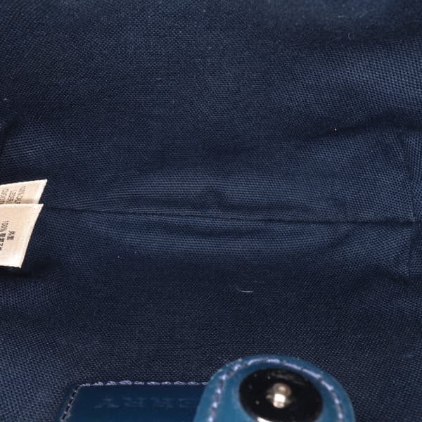 Pre-owned Burberry Supernova Check Coated Canvas Gradient Drawstring Crossbody Blue