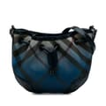 Miniatyrbilde 1 av 10: Pre-owned Burberry Supernova Check Coated Canvas Gradient Drawstring Crossbody Blue