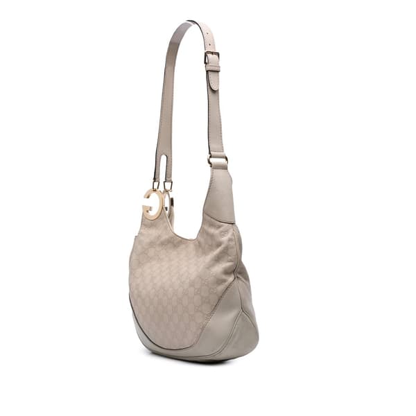Pre-owned Gucci Guccissima Charlotte Crossbody White