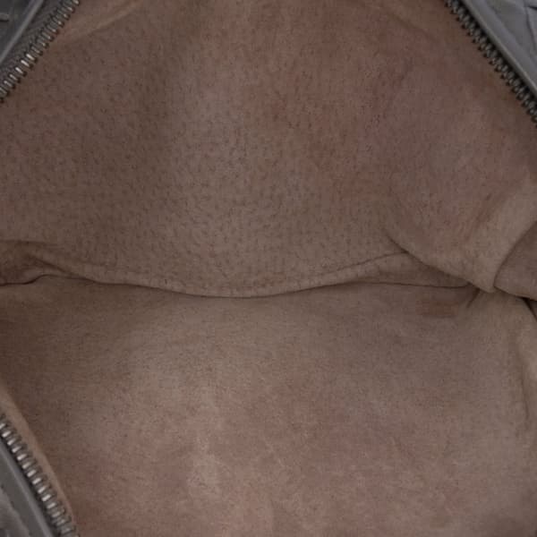 Pre-owned Bottega Veneta Mini Nappa Intrecciato Expandable Chain Flap Crossbody Gray