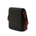 Miniatyrbillede 2 af 7: Pre-owned Saint Laurent Medium Coated Canvas Le Monogramme Buckle Crossbody Brown
