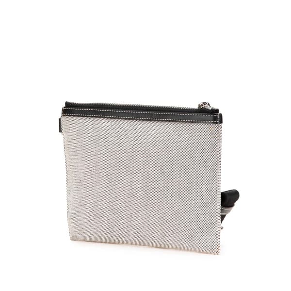 Pre-owned Burberry Canvas Horseferry Print Callum Crossbody Gray