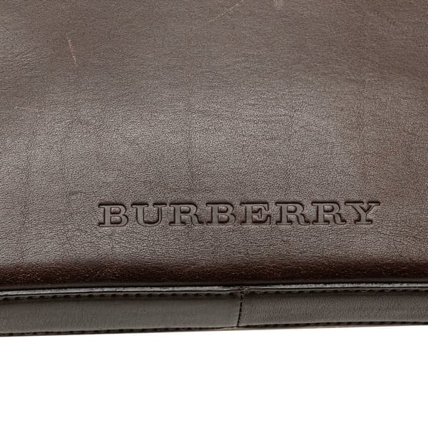 Pre-owned Burberry Supernova Check Wool Crossbody Brown