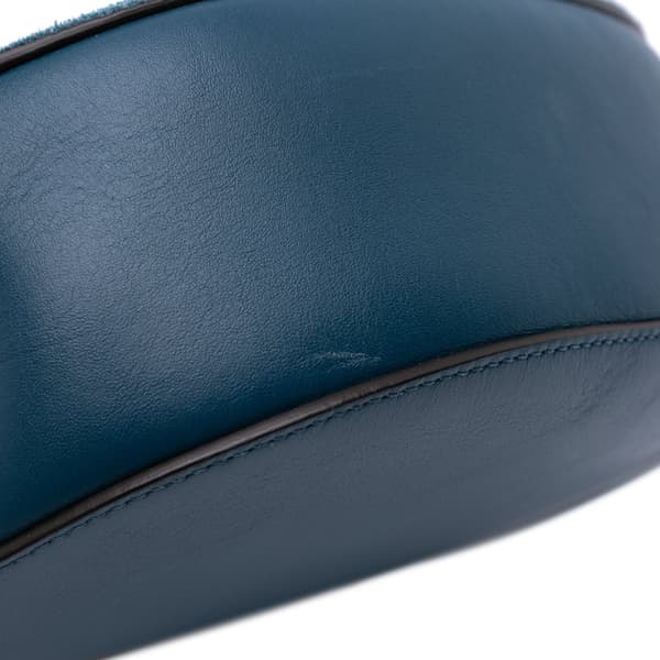 Pre-owned Chloé Small Suede and Calfskin Drew Crossbody Blue
