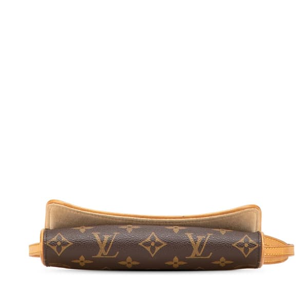 Pre-owned Louis Vuitton Monogram Pochette Twin PM Brown