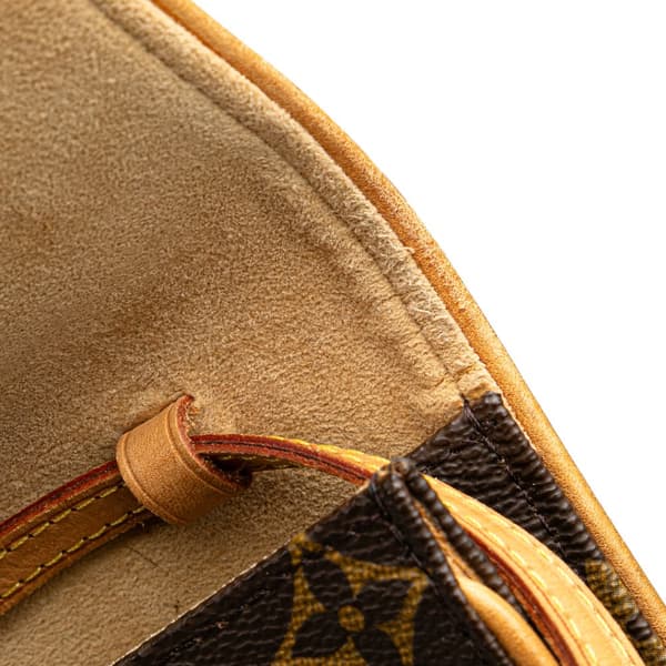 Pre-owned Louis Vuitton Monogram Pochette Twin PM Brown