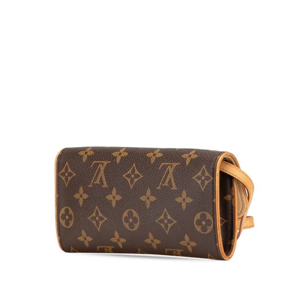 Pre-owned Louis Vuitton Monogram Pochette Twin PM Brown