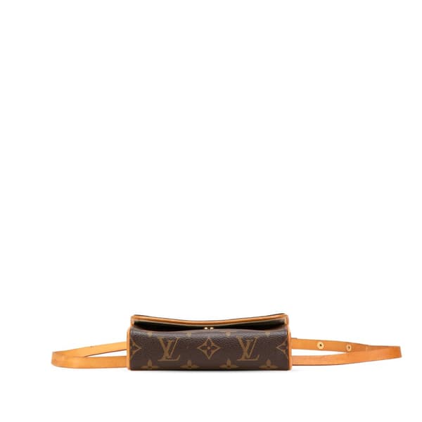 Pre-owned Louis Vuitton Monogram Pochette Twin PM Brown