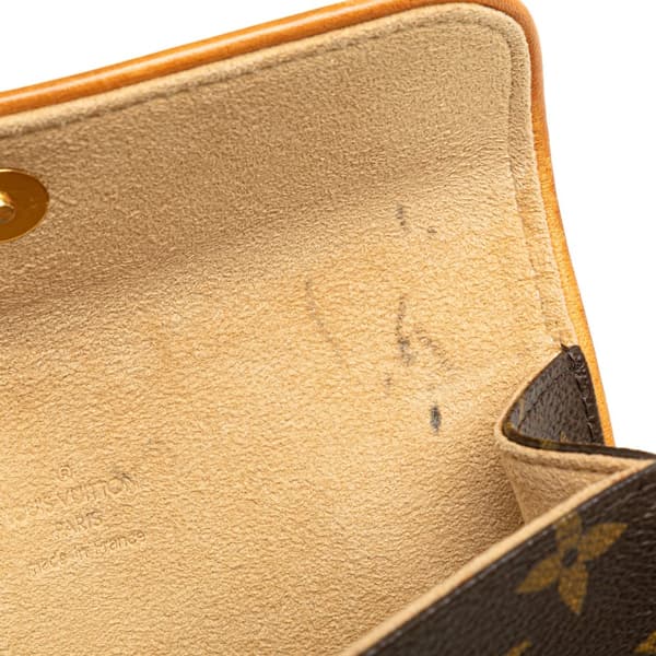 Pre-owned Louis Vuitton Monogram Pochette Twin PM Brown