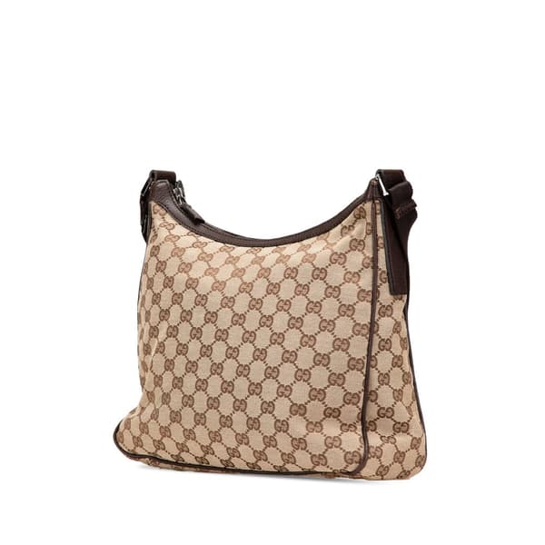 Pre-owned Gucci GG Canvas Crossbody Brown