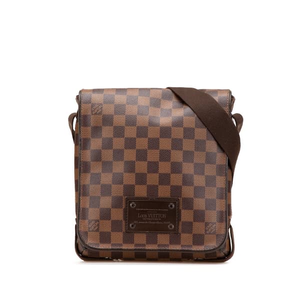 Pre-owned Louis Vuitton Damier Ebene Brooklyn PM Brown