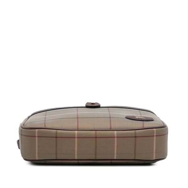 Pre-owned Burberry Vintage Check Canvas Crossbody Brown