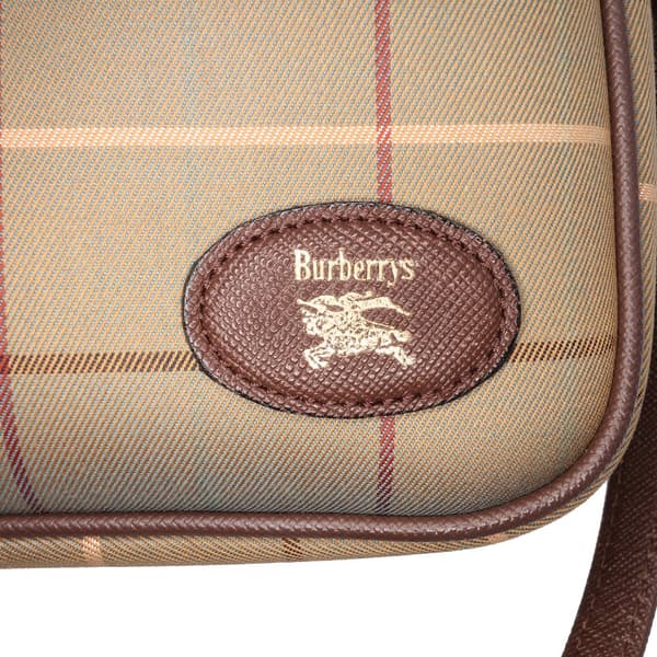 Pre-owned Burberry Vintage Check Canvas Crossbody Brown