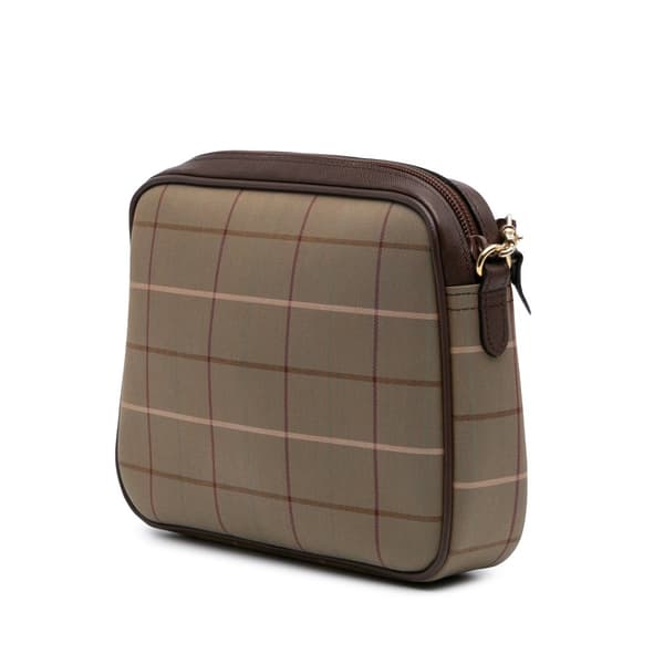 Pre-owned Burberry Vintage Check Canvas Crossbody Brown