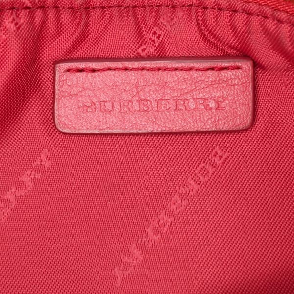Pre-owned Burberry Haymarket Check Coated Canvas Peyton Crossbody Brown
