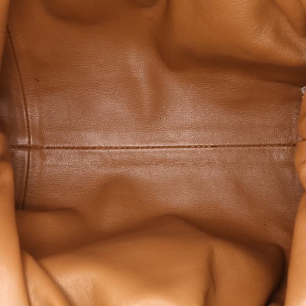 Pre-owned Bottega Veneta Lambskin The Mini Pouch Brown