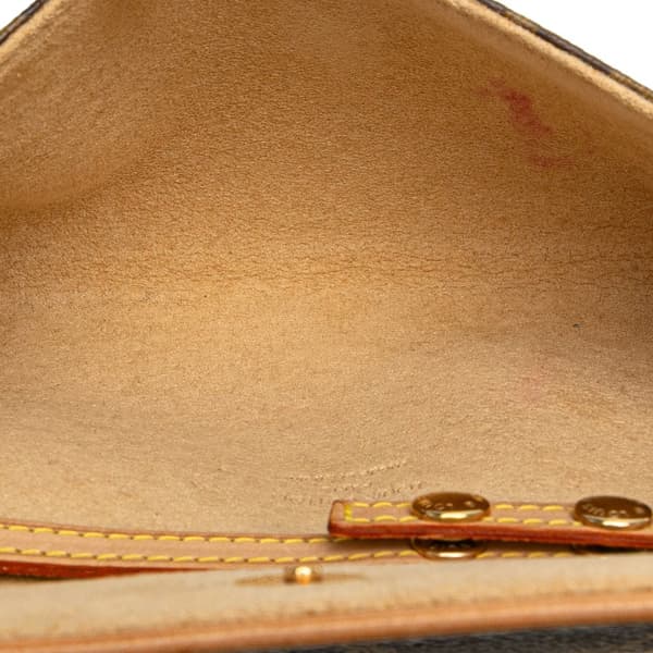 Pre-owned Louis Vuitton Monogram Pochette Twin PM Brown