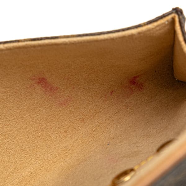 Pre-owned Louis Vuitton Monogram Pochette Twin PM Brown