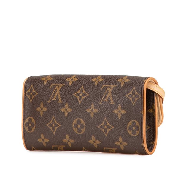 Pre-owned Louis Vuitton Monogram Pochette Twin PM Brown