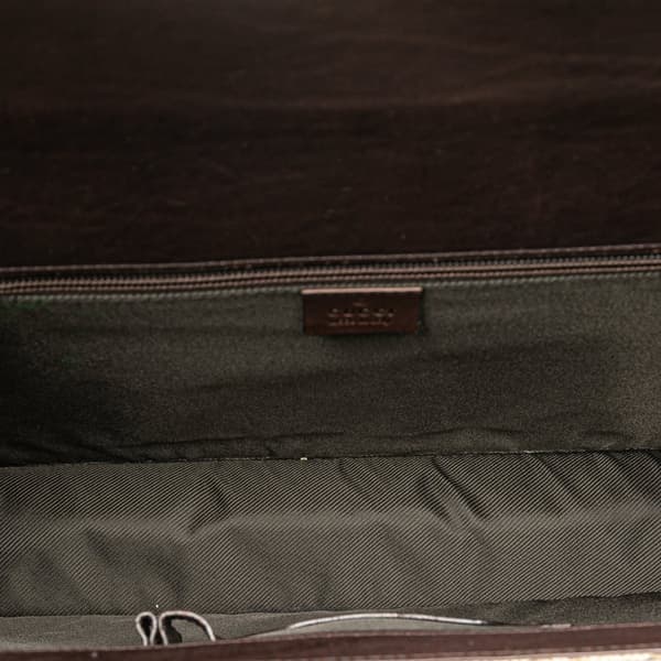 Pre-owned Gucci GG Canvas Business Bag Brown